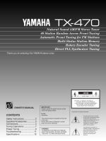Yamaha TX-470 - Owners Manual